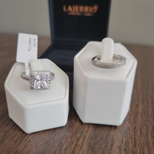 Lajerrio 925 Sterling Silver Women's Ring Set Size 5